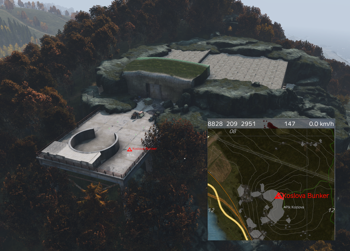 Koslova Bunker location screenshot